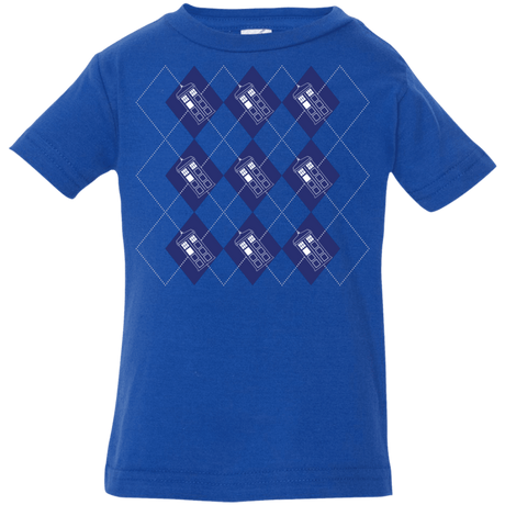 T-Shirts Royal / 6 Months Argyle Tardis Infant Premium T-Shirt