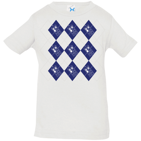 T-Shirts White / 6 Months Argyle Tardis Infant Premium T-Shirt