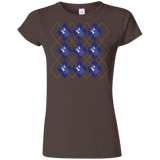 T-Shirts Dark Chocolate / S Argyle Tardis Junior Slimmer-Fit T-Shirt