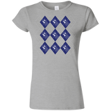 T-Shirts Sport Grey / S Argyle Tardis Junior Slimmer-Fit T-Shirt