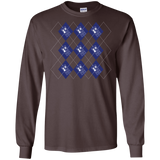 T-Shirts Dark Chocolate / S Argyle Tardis Men's Long Sleeve T-Shirt