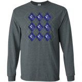 T-Shirts Dark Heather / S Argyle Tardis Men's Long Sleeve T-Shirt