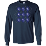 T-Shirts Navy / S Argyle Tardis Men's Long Sleeve T-Shirt