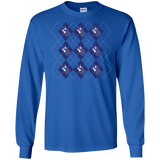 T-Shirts Royal / S Argyle Tardis Men's Long Sleeve T-Shirt