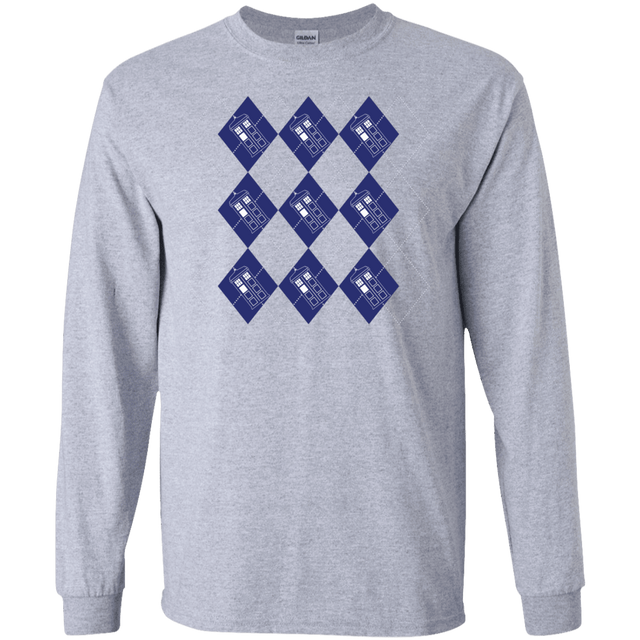 T-Shirts Sport Grey / S Argyle Tardis Men's Long Sleeve T-Shirt