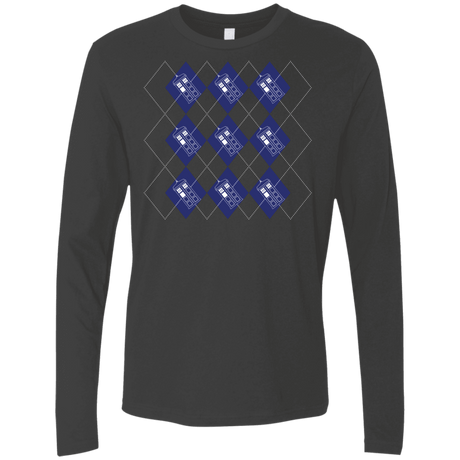 T-Shirts Heavy Metal / S Argyle Tardis Men's Premium Long Sleeve