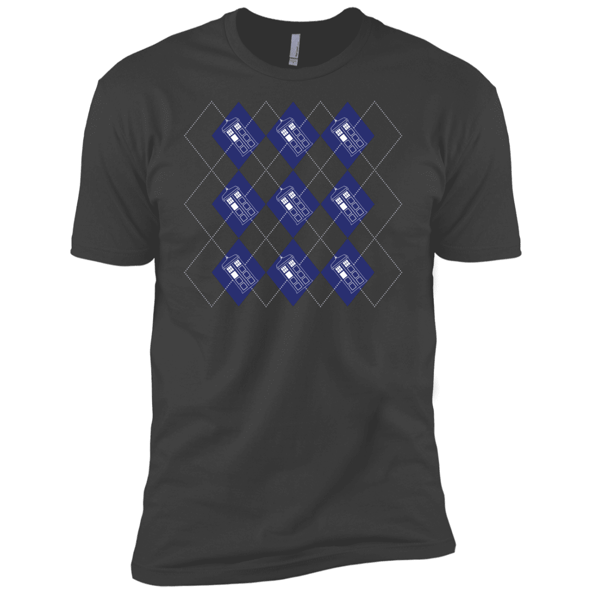T-Shirts Heavy Metal / X-Small Argyle Tardis Men's Premium T-Shirt