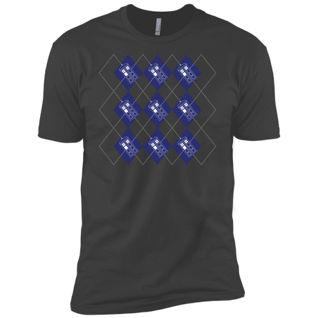 T-Shirts Heavy Metal / X-Small Argyle Tardis Men's Premium T-Shirt