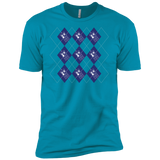 T-Shirts Turquoise / X-Small Argyle Tardis Men's Premium T-Shirt