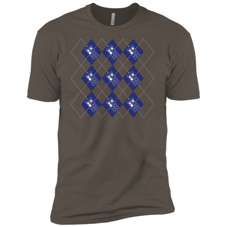 T-Shirts Warm Grey / X-Small Argyle Tardis Men's Premium T-Shirt