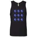 T-Shirts Black / S Argyle Tardis Men's Premium Tank Top