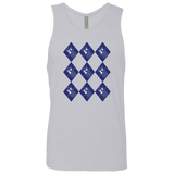 T-Shirts Heather Grey / S Argyle Tardis Men's Premium Tank Top