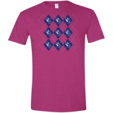T-Shirts Antique Heliconia / S Argyle Tardis Men's Semi-Fitted Softstyle