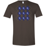 T-Shirts Dark Chocolate / S Argyle Tardis Men's Semi-Fitted Softstyle