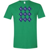 T-Shirts Heather Irish Green / S Argyle Tardis Men's Semi-Fitted Softstyle