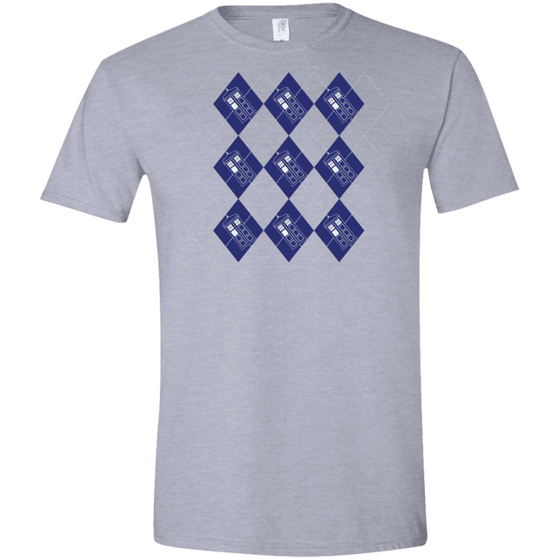 T-Shirts Sport Grey / X-Small Argyle Tardis Men's Semi-Fitted Softstyle