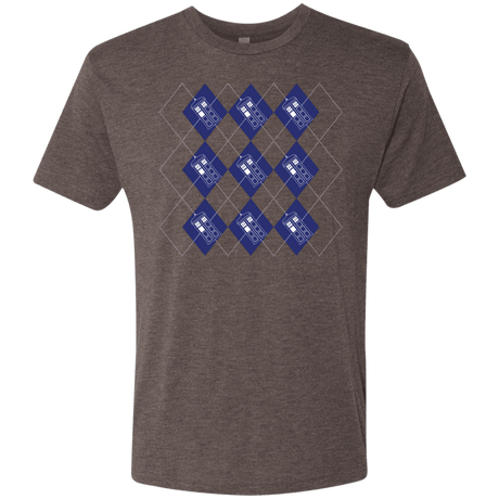 T-Shirts Macchiato / S Argyle Tardis Men's Triblend T-Shirt