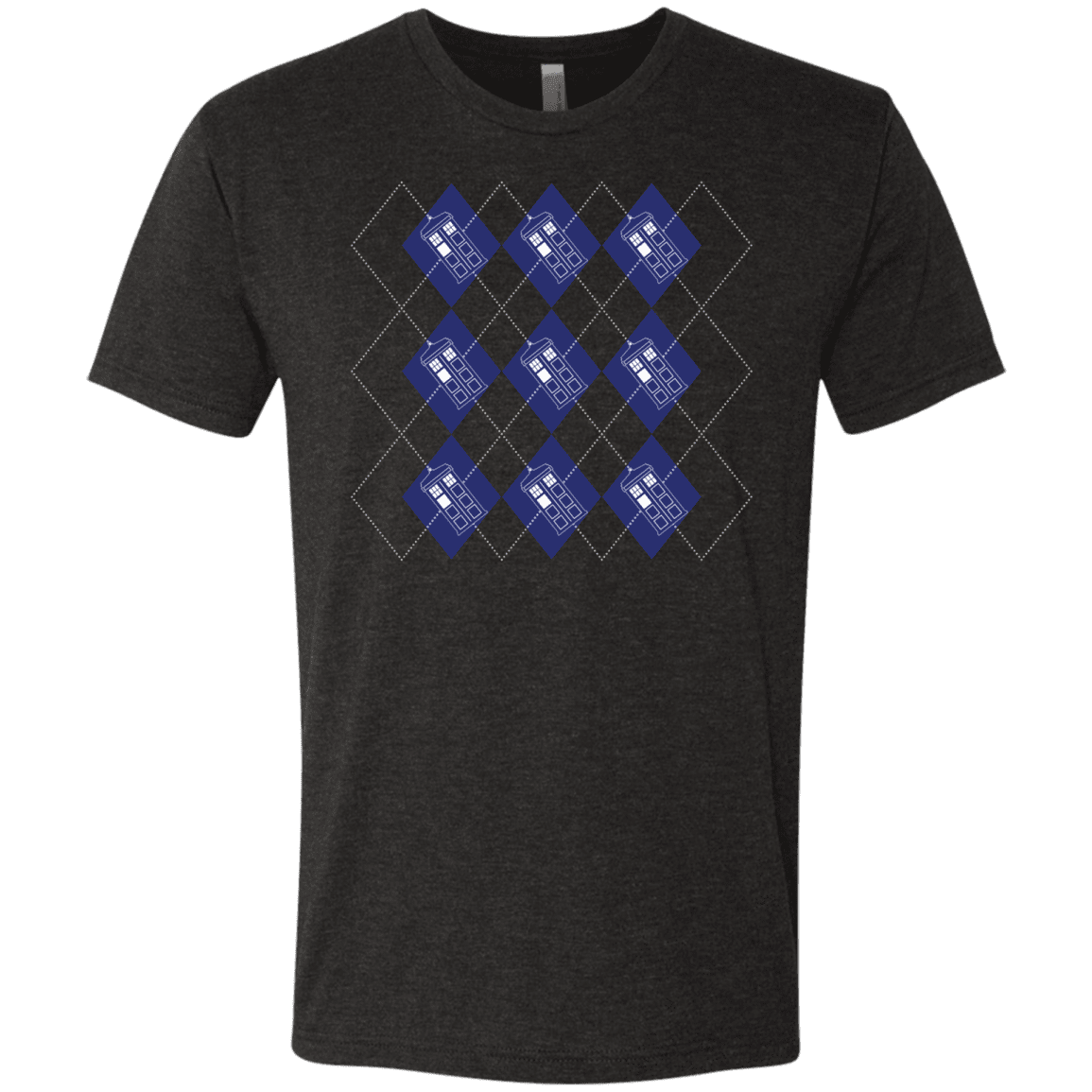 T-Shirts Vintage Black / S Argyle Tardis Men's Triblend T-Shirt
