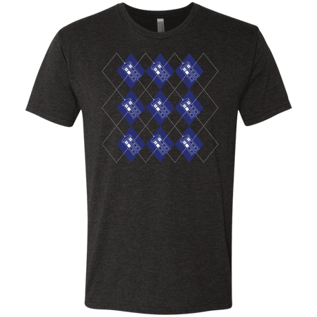 T-Shirts Vintage Black / S Argyle Tardis Men's Triblend T-Shirt
