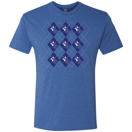 T-Shirts Vintage Royal / S Argyle Tardis Men's Triblend T-Shirt