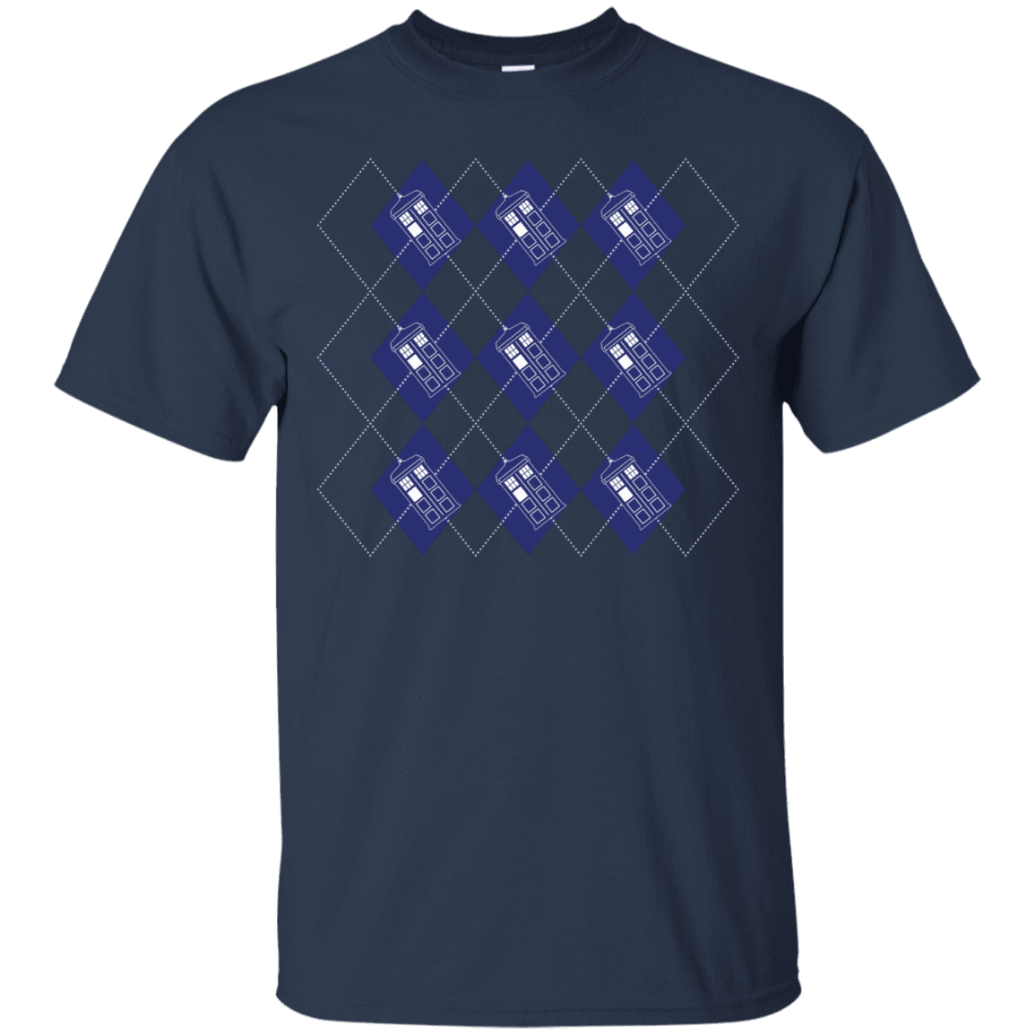T-Shirts Navy / S Argyle Tardis T-Shirt