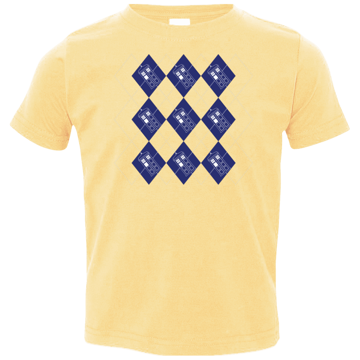 T-Shirts Butter / 2T Argyle Tardis Toddler Premium T-Shirt