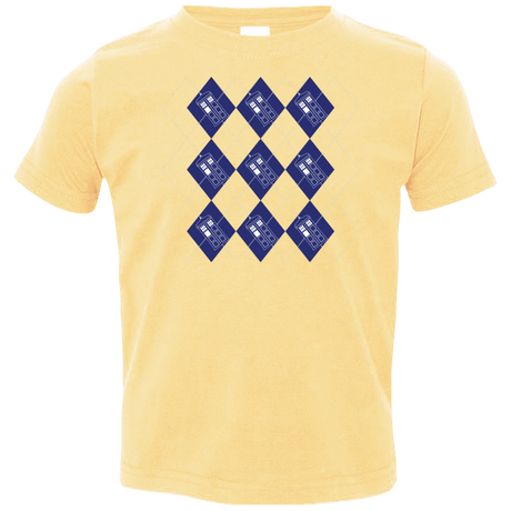 T-Shirts Butter / 2T Argyle Tardis Toddler Premium T-Shirt