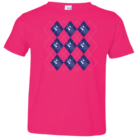 T-Shirts Hot Pink / 2T Argyle Tardis Toddler Premium T-Shirt