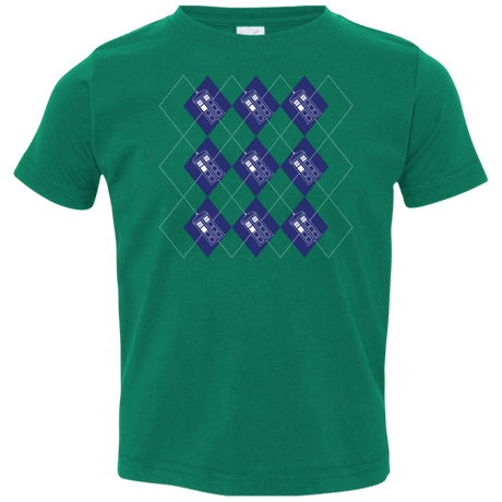 T-Shirts Kelly / 2T Argyle Tardis Toddler Premium T-Shirt