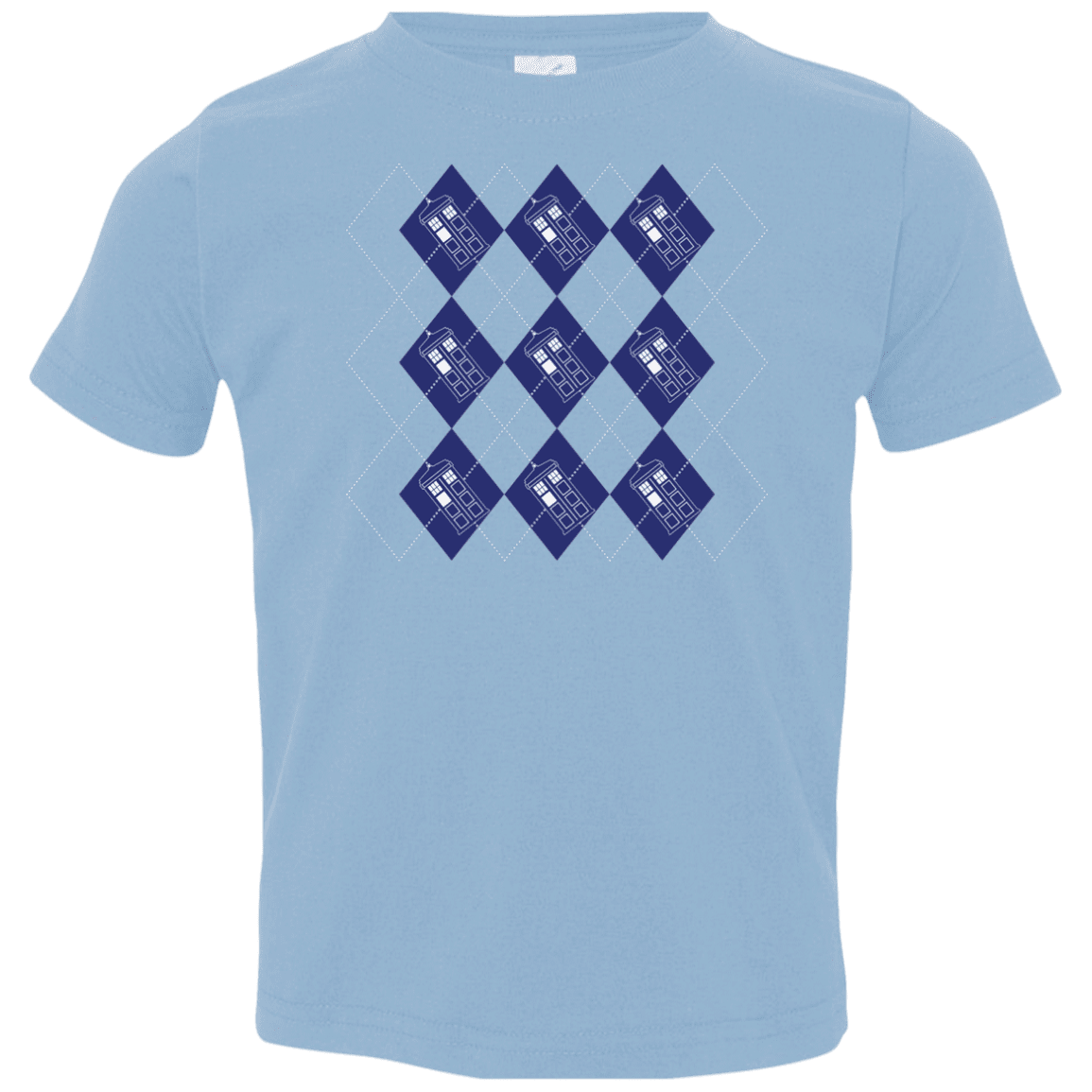 T-Shirts Light Blue / 2T Argyle Tardis Toddler Premium T-Shirt