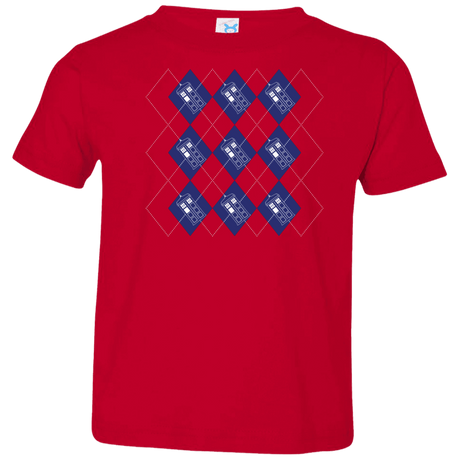 T-Shirts Red / 2T Argyle Tardis Toddler Premium T-Shirt