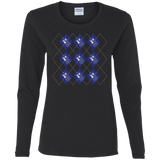 T-Shirts Black / S Argyle Tardis Women's Long Sleeve T-Shirt