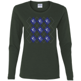 T-Shirts Forest / S Argyle Tardis Women's Long Sleeve T-Shirt