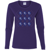 T-Shirts Purple / S Argyle Tardis Women's Long Sleeve T-Shirt