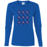 T-Shirts Royal / S Argyle Tardis Women's Long Sleeve T-Shirt