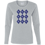T-Shirts Sport Grey / S Argyle Tardis Women's Long Sleeve T-Shirt