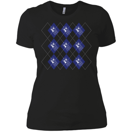 T-Shirts Black / X-Small Argyle Tardis Women's Premium T-Shirt