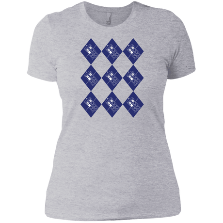T-Shirts Heather Grey / X-Small Argyle Tardis Women's Premium T-Shirt
