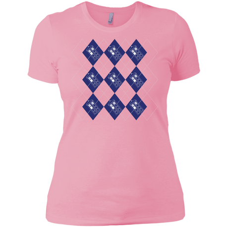 T-Shirts Light Pink / X-Small Argyle Tardis Women's Premium T-Shirt