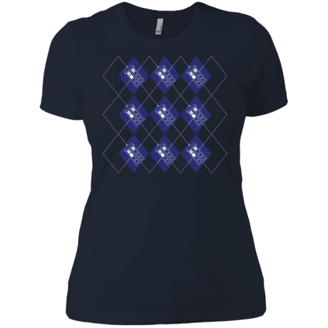 T-Shirts Midnight Navy / X-Small Argyle Tardis Women's Premium T-Shirt