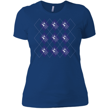 T-Shirts Royal / X-Small Argyle Tardis Women's Premium T-Shirt