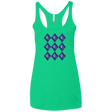 T-Shirts Envy / X-Small Argyle Tardis Women's Triblend Racerback Tank