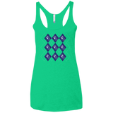 T-Shirts Envy / X-Small Argyle Tardis Women's Triblend Racerback Tank