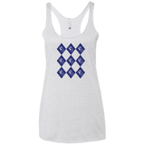 T-Shirts Heather White / X-Small Argyle Tardis Women's Triblend Racerback Tank