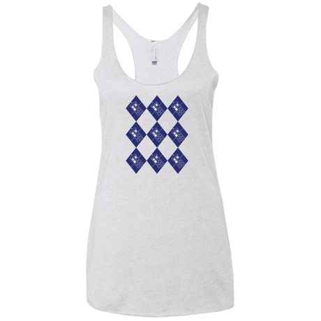 T-Shirts Heather White / X-Small Argyle Tardis Women's Triblend Racerback Tank