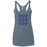 T-Shirts Indigo / X-Small Argyle Tardis Women's Triblend Racerback Tank