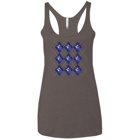T-Shirts Macchiato / X-Small Argyle Tardis Women's Triblend Racerback Tank