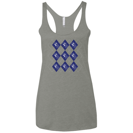 T-Shirts Venetian Grey / X-Small Argyle Tardis Women's Triblend Racerback Tank