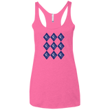 T-Shirts Vintage Pink / X-Small Argyle Tardis Women's Triblend Racerback Tank