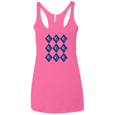 T-Shirts Vintage Pink / X-Small Argyle Tardis Women's Triblend Racerback Tank